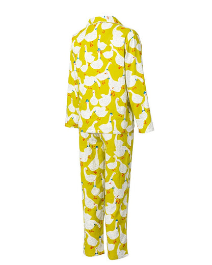 Silly goose print PJS, 100% Cotton Pyjama Set for Cozy and Soft Loungewear, Birthday Gift